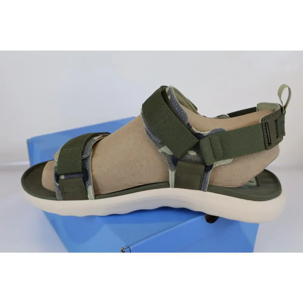 NEW Hey Dude Carson Sandals Sport Mode Men's Green Camo Outdoor Size 13